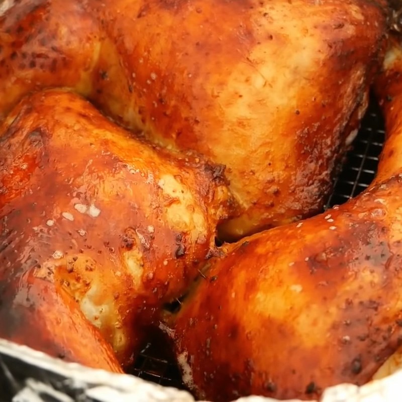 Step 5 Roast the chicken Chicken noodle roasted with an air fryer