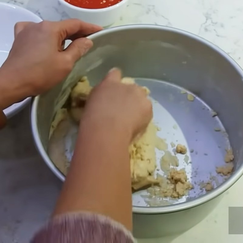 Step 4 Mix the colorful dough for five-color cake