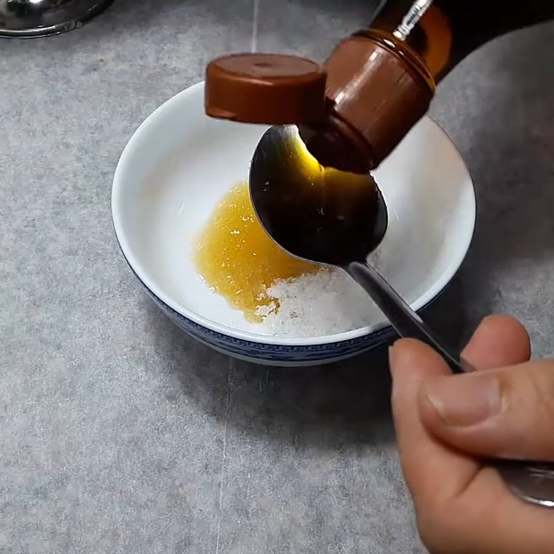 Step 2 Mixing the salad dressing for White Radish Salad