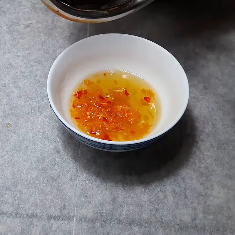 Step 2 Mixing the salad dressing for White Radish Salad