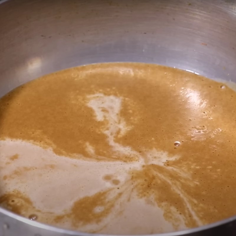 Step 4 Mixing peanut sauce for savory spring rolls