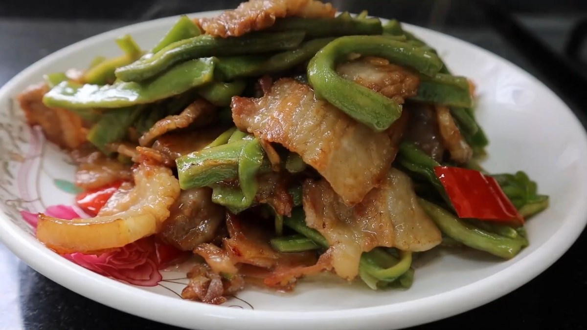 How to cook stir-fried royal vegetable with pork and delicious mixed stir-fry 2 Rau tiến vua xào thịt heo (thịt lợn)