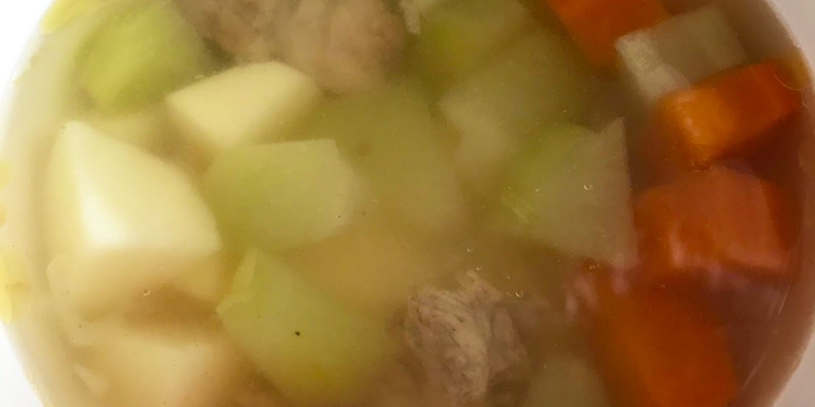 simple delicious soup vegetables meat bone broth 10442