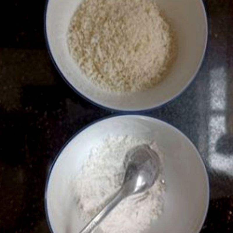 Step 1 Prepare eggplant and mix batter for fried eggplant rolls with meat