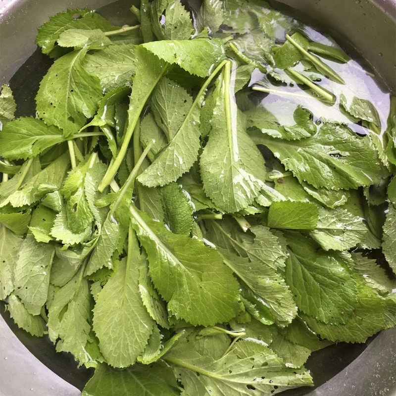 Step 1 Prepare the ingredients for Fresh Shrimp and Mustard Greens Soup