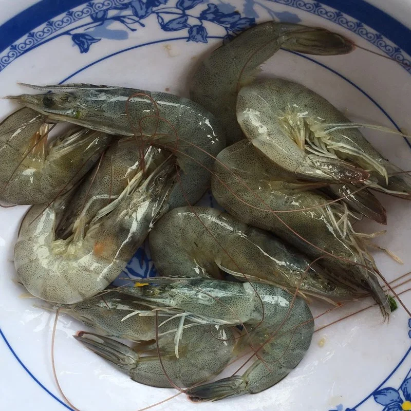 Step 1 Prepare the ingredients for Fresh Shrimp and Mustard Greens Soup