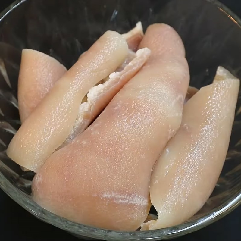 Step 1 Prepare the pork skin for Banana Flower and Pork Skin Salad