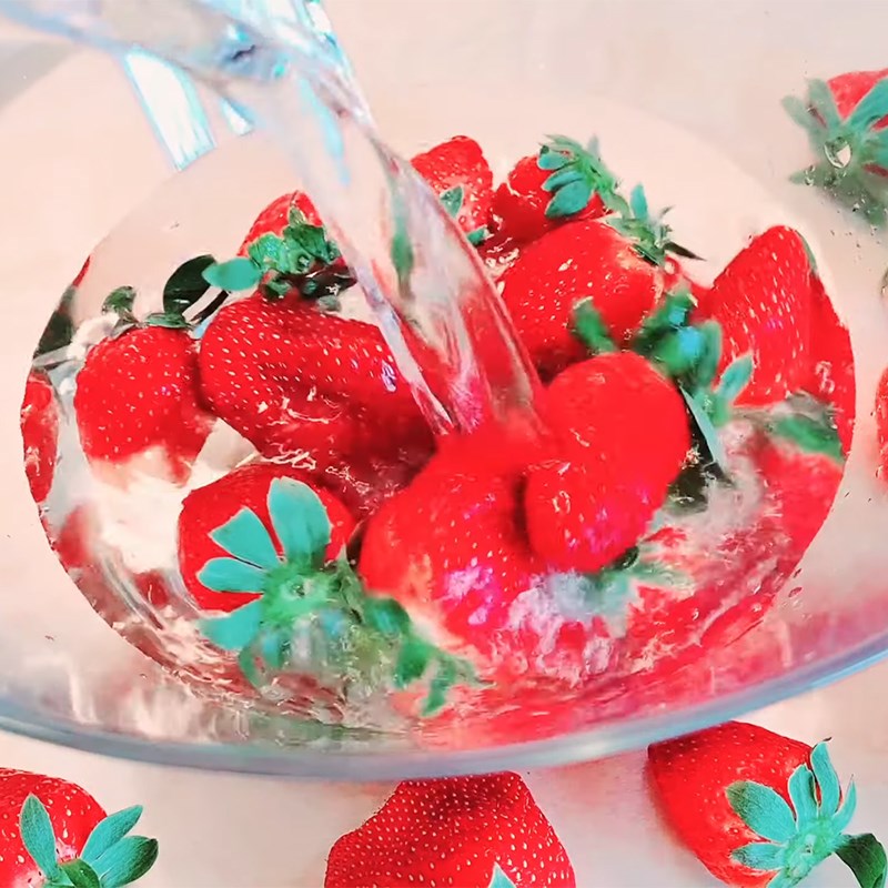 Step 1 Prepare strawberries Strawberry Syrup with Sugar