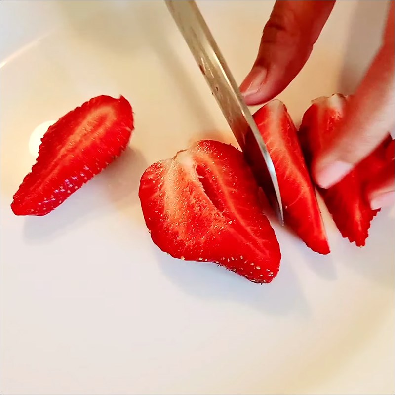 Step 1 Prepare strawberries Strawberry Syrup with Sugar
