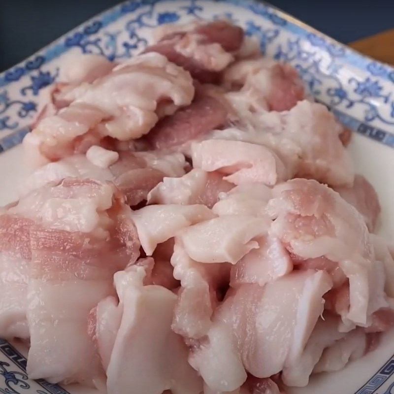 Step 1 Preparing Ingredients for Royal Vegetable Stir-Fried with Pork