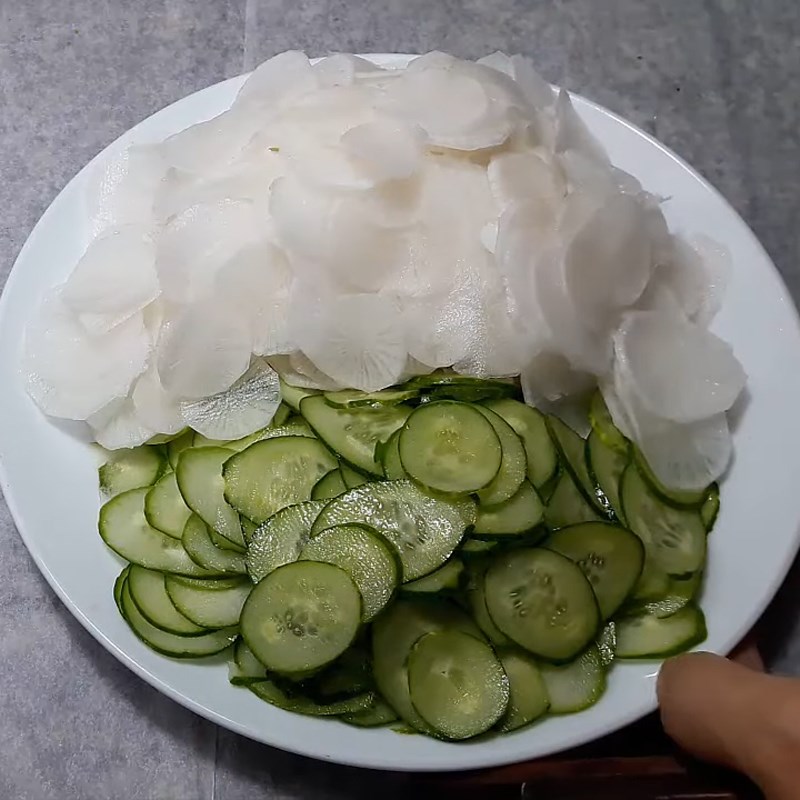 Step 1 Preparing the ingredients for White Radish Salad