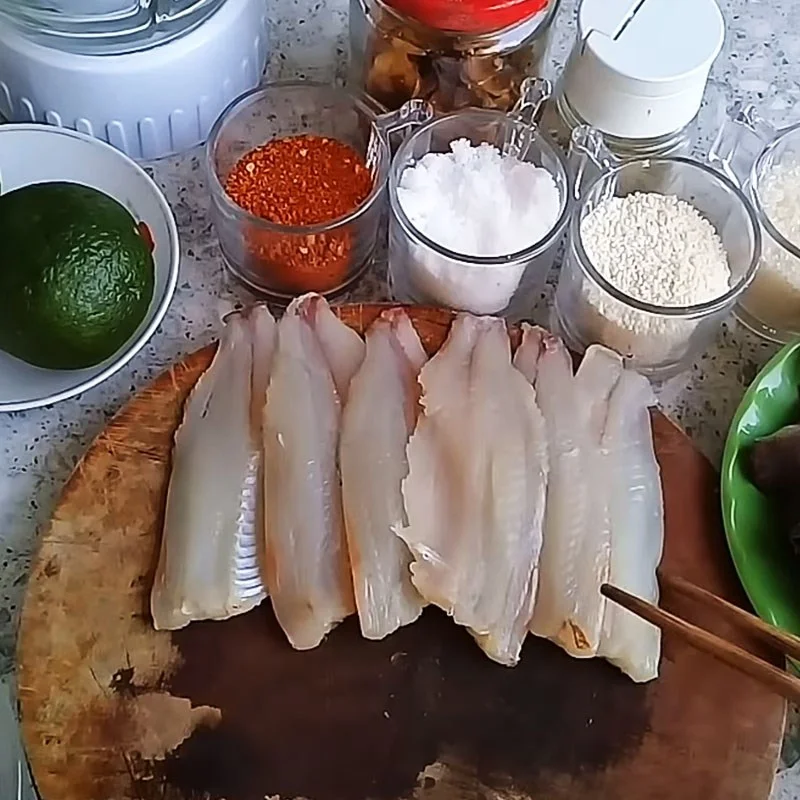 Step 1 Prepare the ingredients for Orange Sauce Fish Balls
