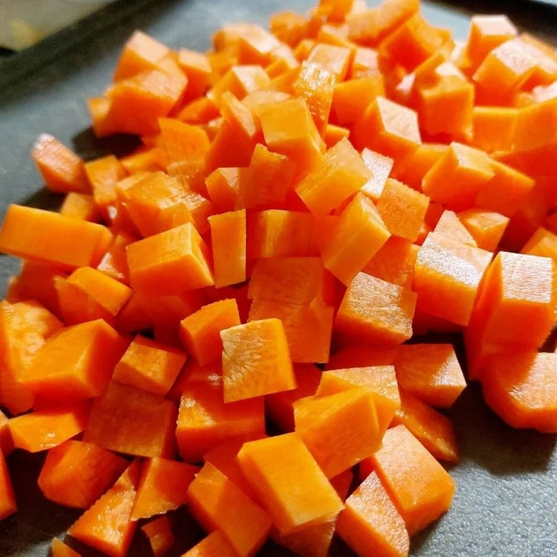 Step 2 Preparation of raw ingredients Russian Salad