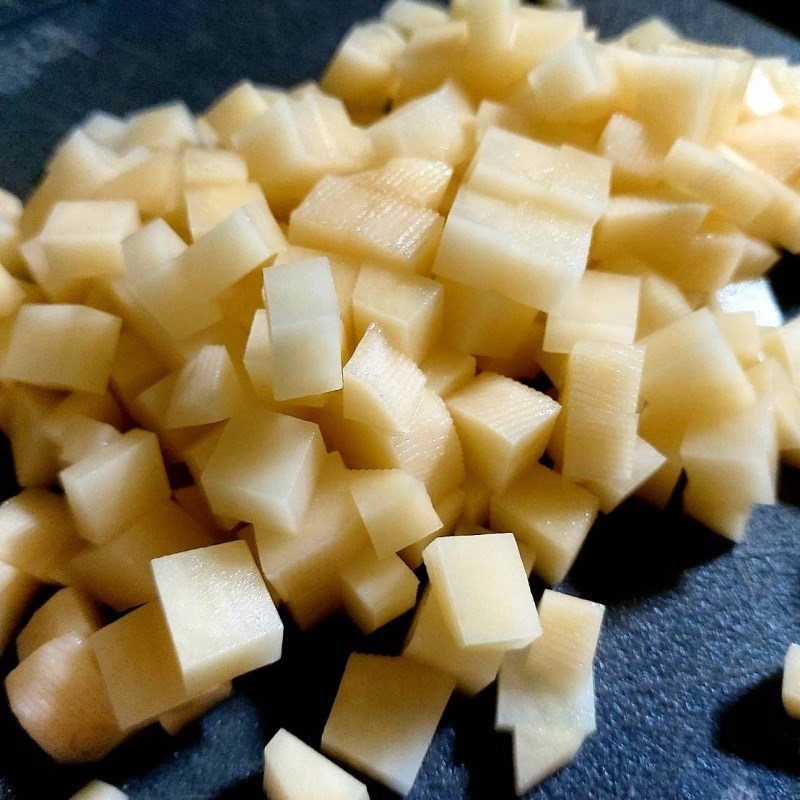 Step 2 Preparation of raw ingredients Russian Salad