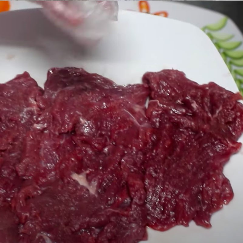 Step 1 Prepare the Beef Green Pepper Beef