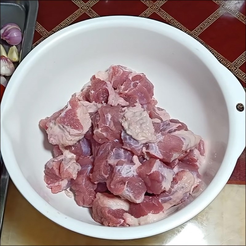Step 1 Prepare the beef Beef Stew with Gac
