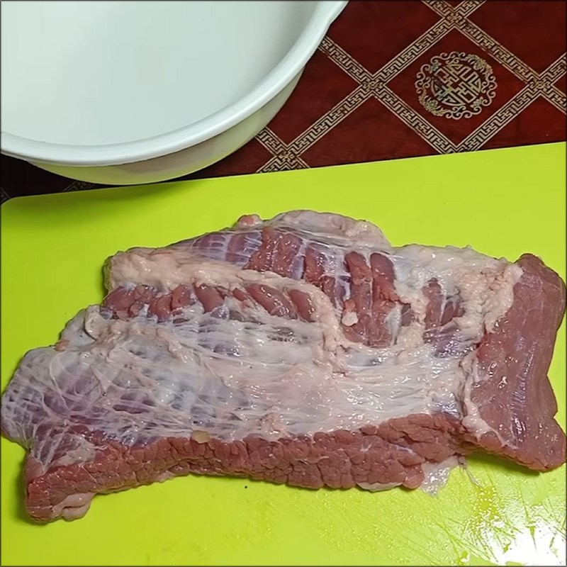 Step 1 Prepare the beef Beef Stew with Gac