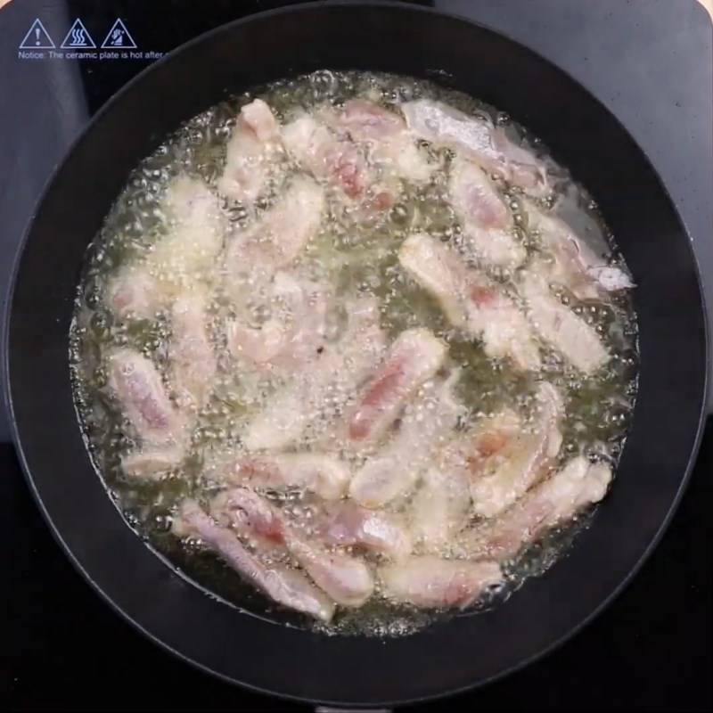 Step 1 Prepare pork Pork stir-fried with pineapple