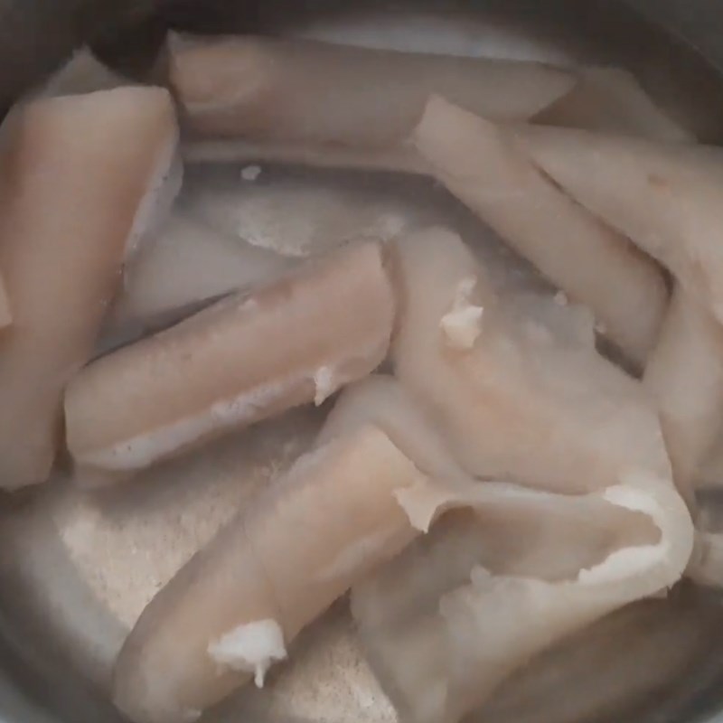 Step 1 Prepare and Boil Pork Skin for Pork Skin Salad with Vietnamese Mint