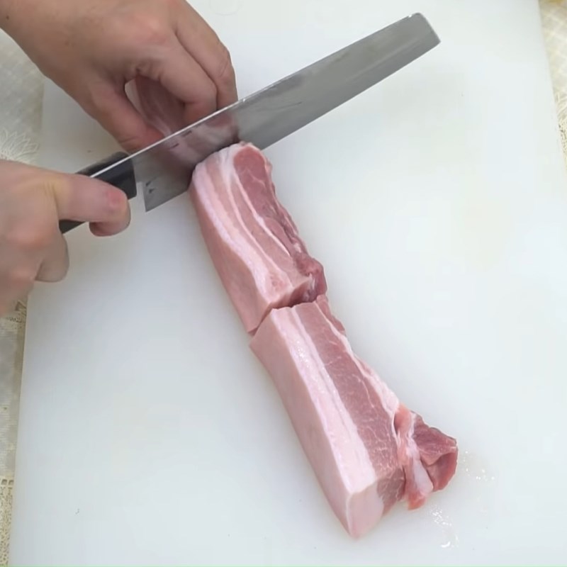 Step 3 Prepare and Marinate Pork Belly Quang Noodle Phu Chiêm