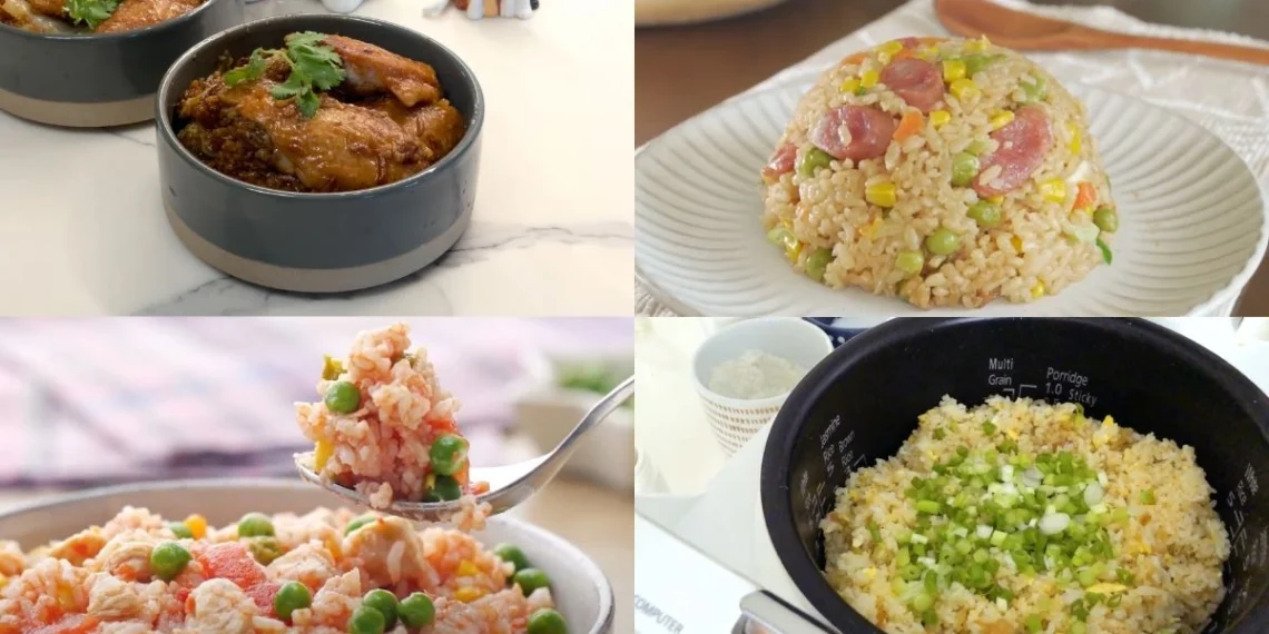 summary of how to cook rice using a rice cooker and a standard 22292