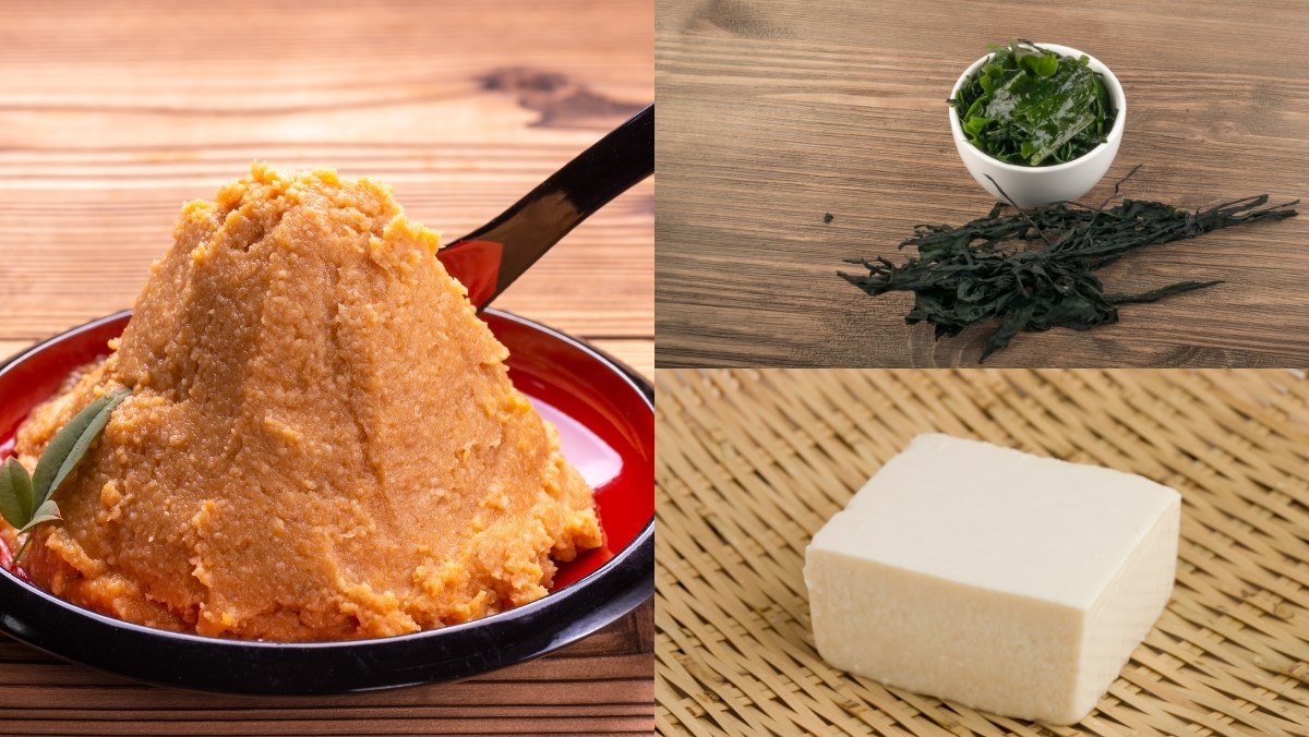 Ingredients for the 6 ways to cook miso soup