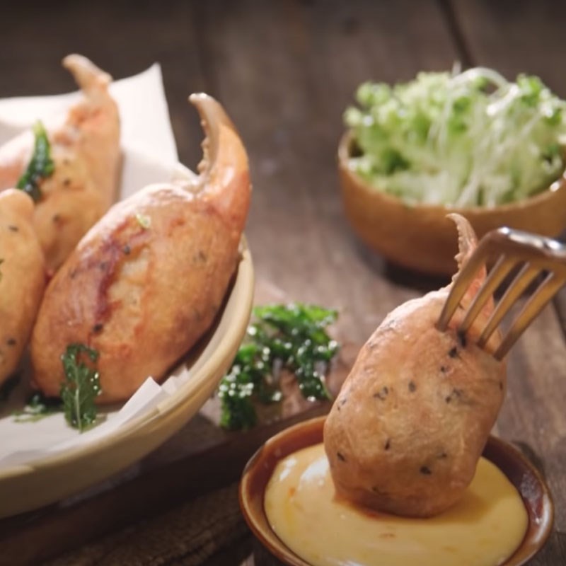 Step 6 Product Crab claws fried with sesame mayo sauce