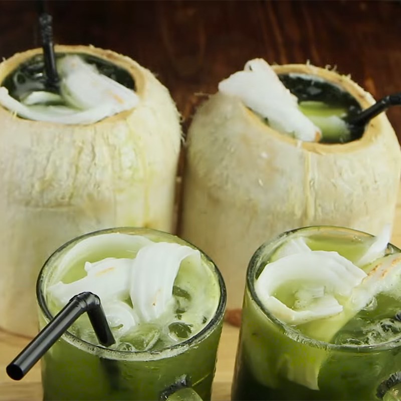 Step 4 Final Product Water pennywort with coconut water