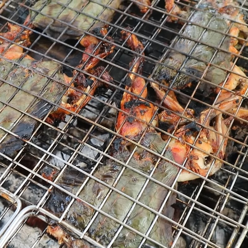 Step 4 Final Product Whole frog grilled with guava leaves