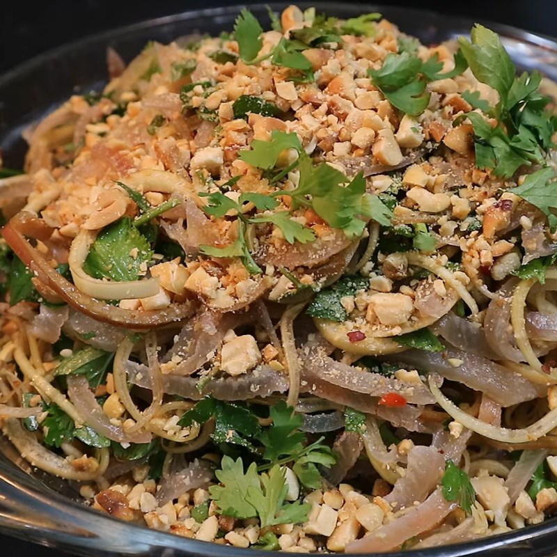 Step 6 Final product Pork skin banana flower salad