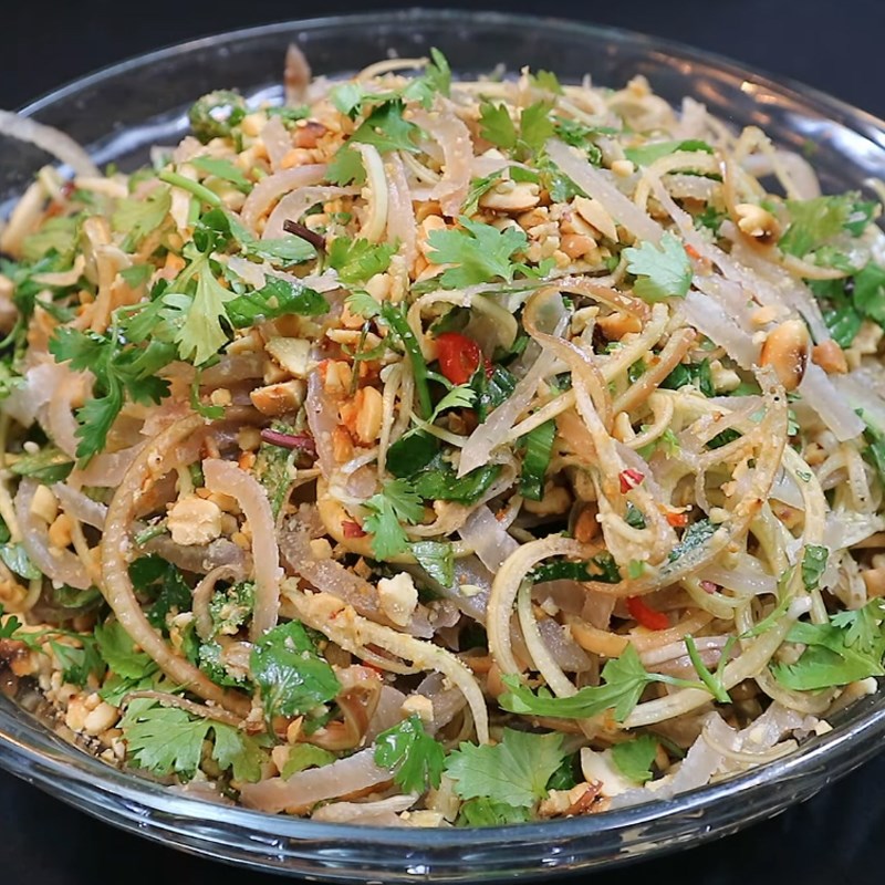 Step 6 Final product Pork skin banana flower salad