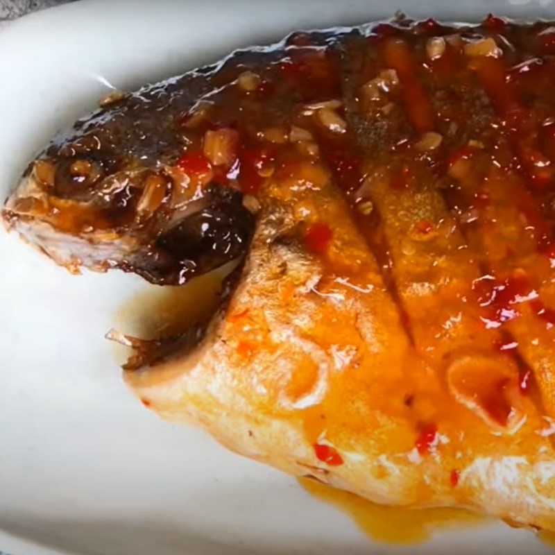 Step 4 Final product Fried fish with garlic sauce