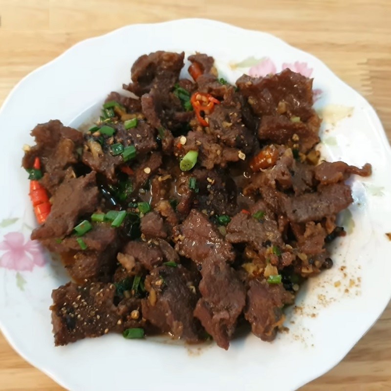 Step 5 Final product Braised buffalo meat with pepper