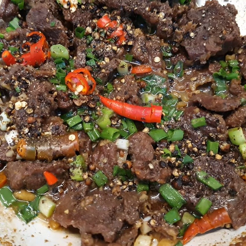 Step 5 Final product Braised buffalo meat with pepper