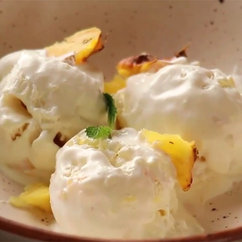 Step 5 Final product Pineapple Milk Ice Cream