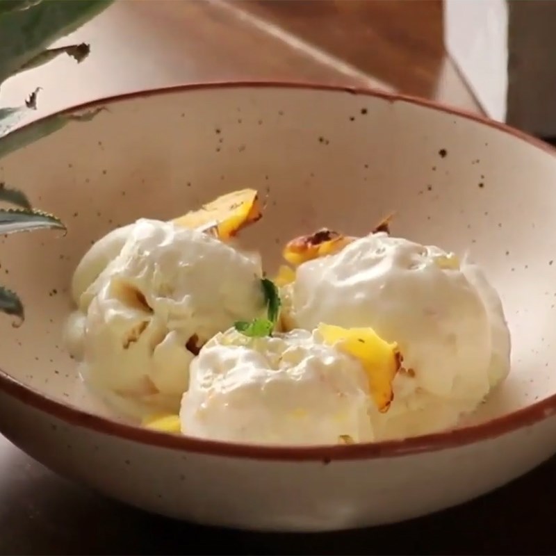 Step 5 Finished Pineapple Yogurt Ice Cream