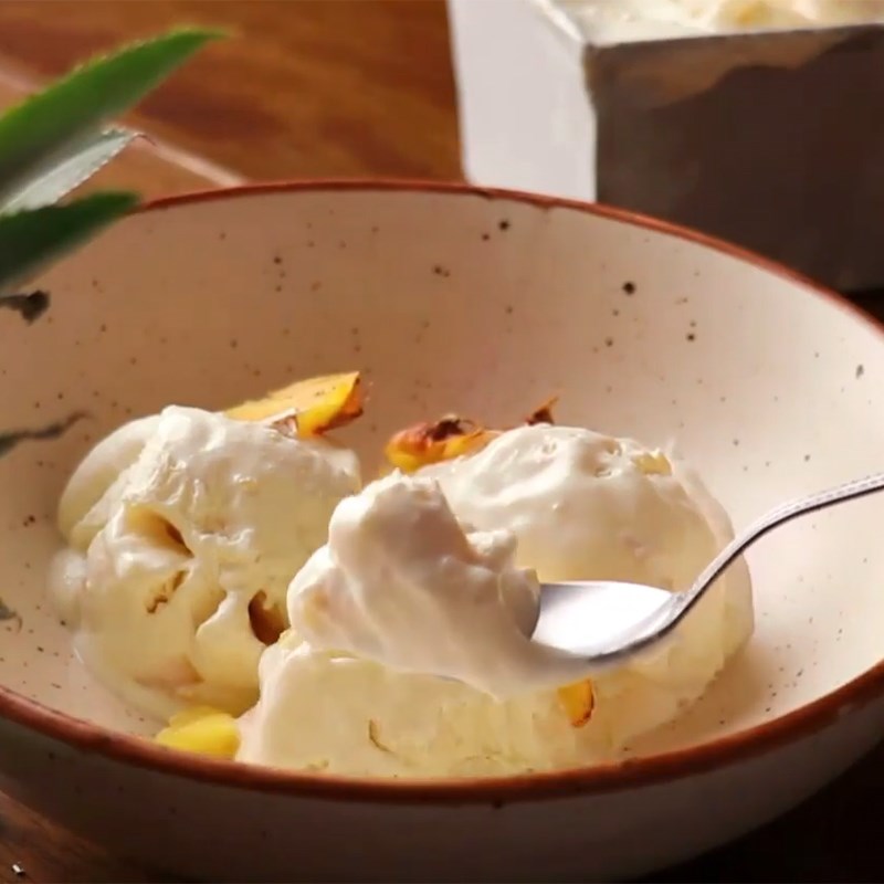 Step 5 Final product Pineapple Milk Ice Cream