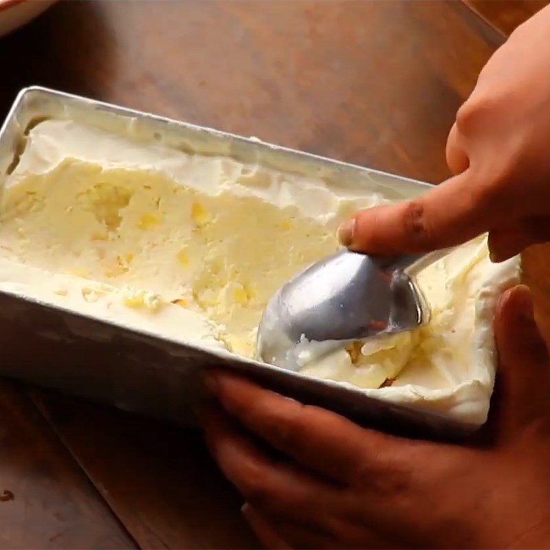 Step 5 Final product Pineapple Milk Ice Cream