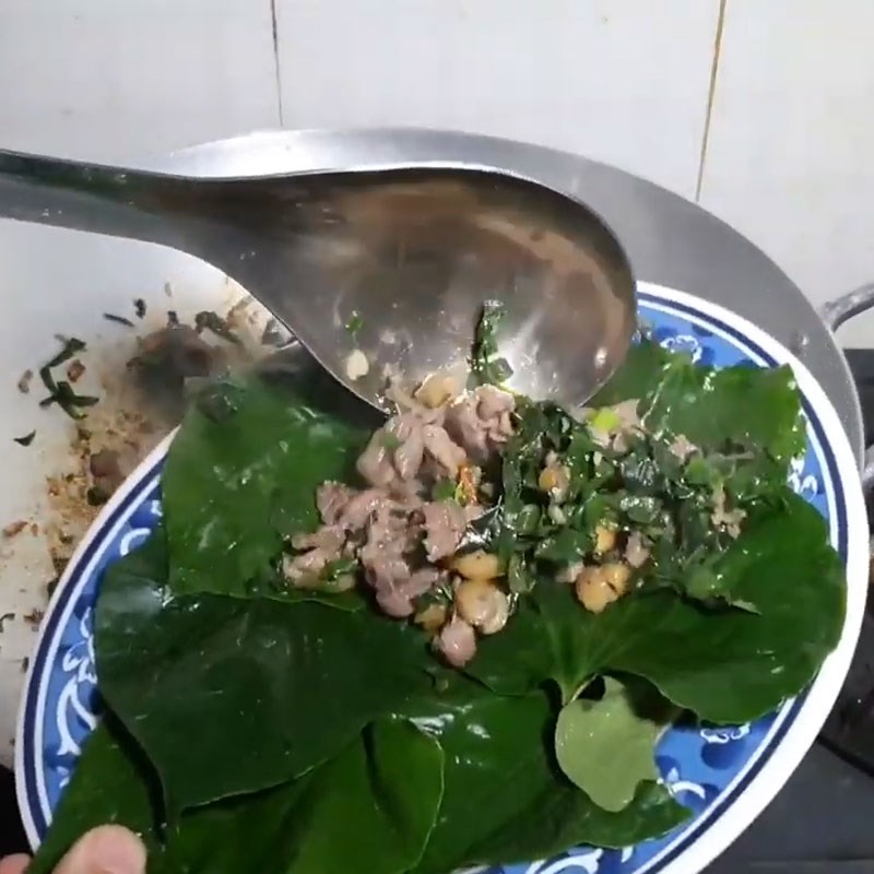 Step 4 Final product Stir-fried goat meat with guava leaves