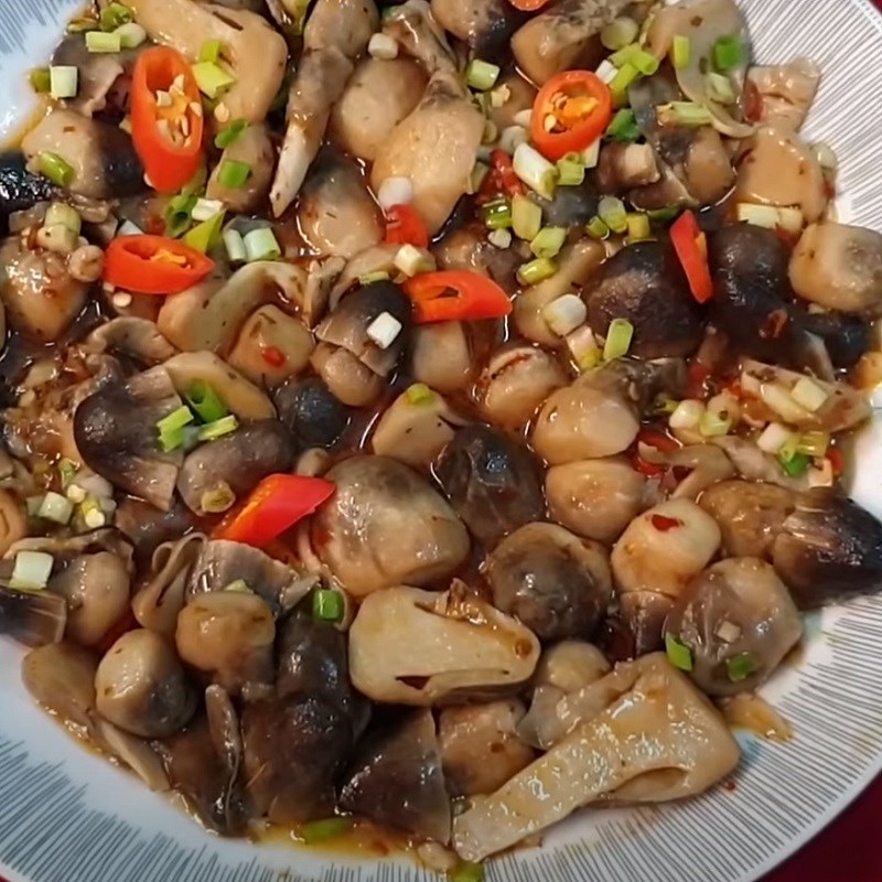 Step 4 Final Product Stir-fried Straw Mushrooms with Satay