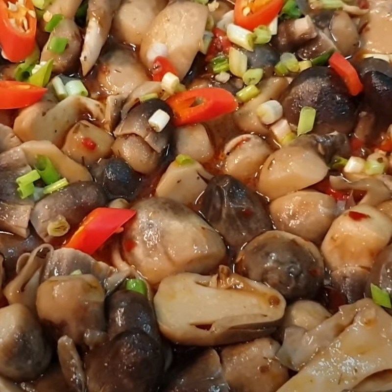Step 4 Final Product Stir-fried Straw Mushrooms with Satay