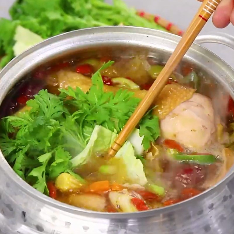Step 5 Final Product Sichuan Chicken Hotpot