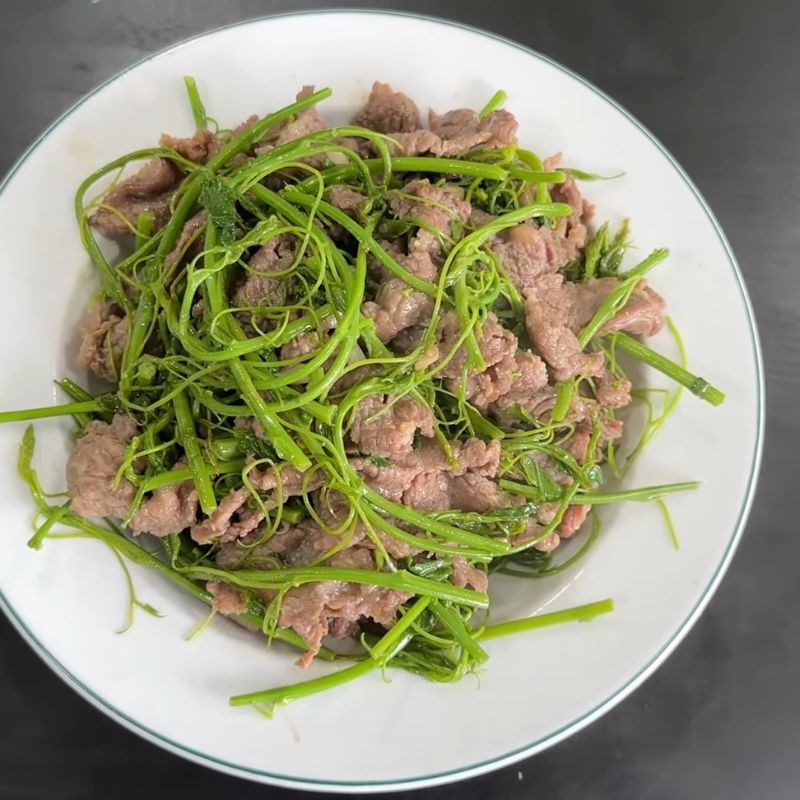 Step 5 Final product Stir-fried Bo Khai with Beef