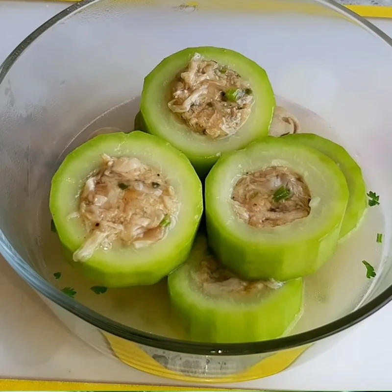 Step 5 Final product Vegetarian stuffed gourd soup