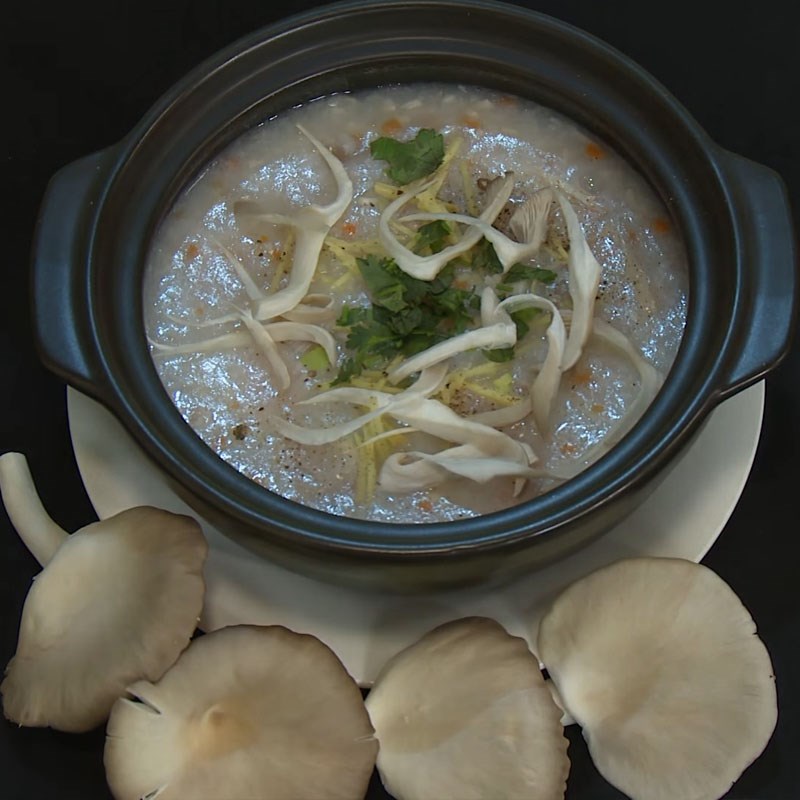 Step 3 Final Product Vegetarian oyster mushroom porridge