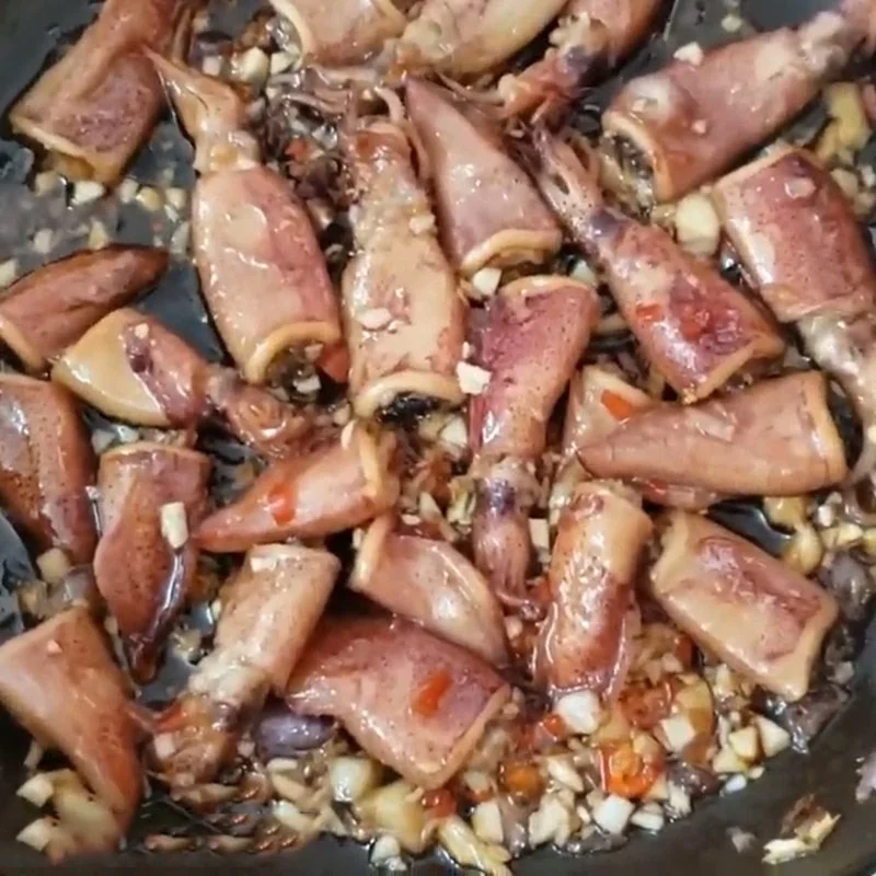 Step 5 Finished product Sweet and salty dried squid