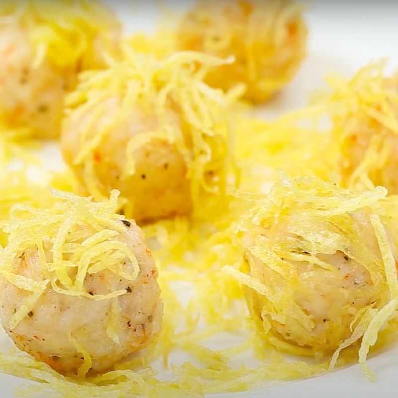 Step 5 Final product Fried shrimp with cheese