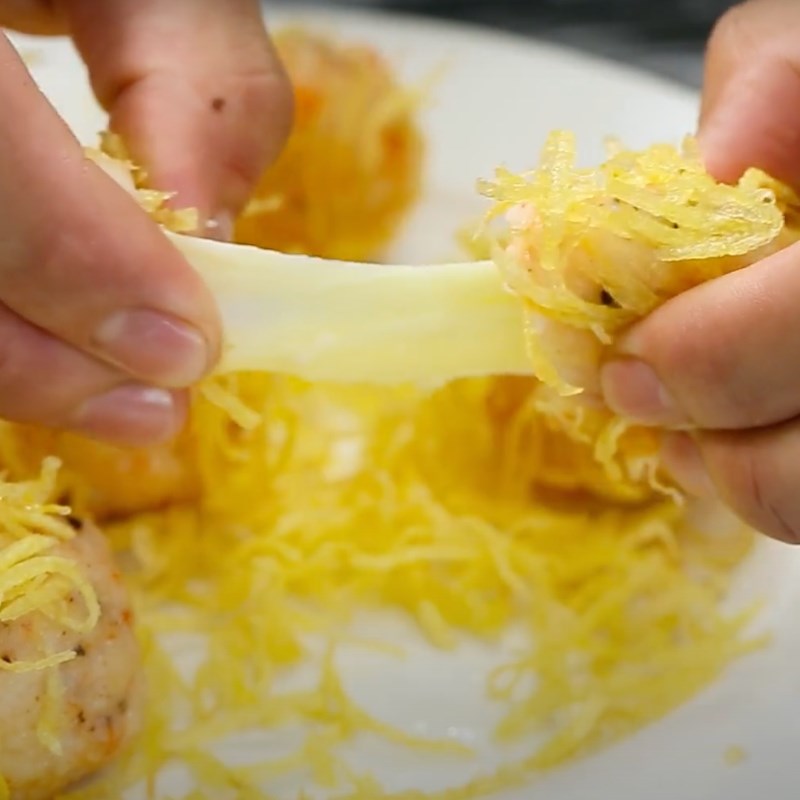 Step 5 Final product Fried shrimp with cheese