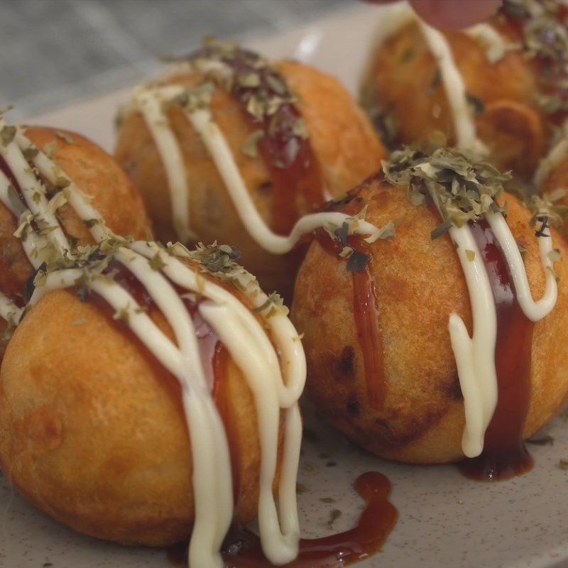 Step 5 Finished Product Takoyaki octopus balls