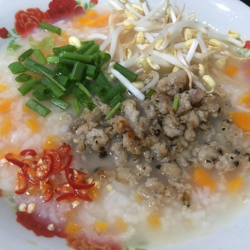 Step 4 Final product Minced meat carrot porridge